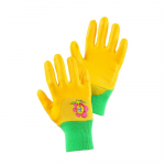 Dětské povrstvené rukavice DRAGO žluté, v. 05&q...