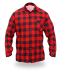 Flanelová košile červené, velikost S, 100 % bavlna