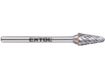 Fréza karbidová, konická zakulacená, ⌀6x13mm, ⌀...