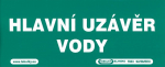 Hlavní uzávěr vody 210x87mm - samolepka