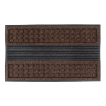 Hnědá textilní gumová čistící vstupní rohož FLO...