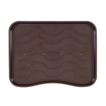 Hnědý plastový odkapávač na boty FLOMA Waves - ...