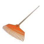 Hrábě plastové na listí 42cm ORANGE + násada 150cm