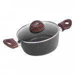 Hrnec s poklicí MagicHome Black Marble Line, 20...