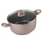 Hrnec s poklicí MagicHome Coffee Brown Line, 24...