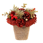 Ikebana MagicHome přírodní červená, 17x17cm