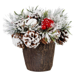 Ikebana MagicHome se zasněženým chvojím, imitac...
