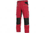 Kalhoty CXS STRETCH, pánské, červeno - černé, v...