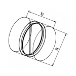 Klapka zpětná kovová ZKK, Ø 125 mm 0642