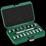 Klíče na olejové šrouby 3/8” 18ks STALCO S01113...