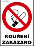Kouření zakázáno - pro restaurace 120x160mm - s...