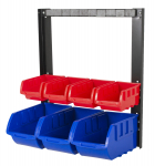 Kovový organizér s magnetickou lištou a 7 plast...