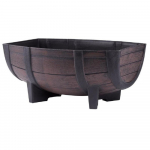 Květináč Woodeff barel teak, 40x30x18cm