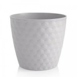 Květináč Ruby mat recyklovaný 19cm ledově bílá