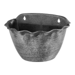 Květináč Wave závěsný, 26x18cm, stříbrný, metal...