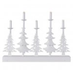 LED svícen – vánoční stromy se svíčkami, 24 cm,...