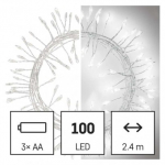 LED vánoční nano řetěz – ježek, 2,4 m, 3x AA, v...