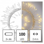 LED vánoční nano řetěz – ježek, 2,4 m, 3x AA, v...