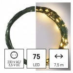 LED vánoční nano řetěz zelený, 7,5 m, venkovní ...