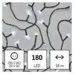 LED vánoční řetěz, 18 m, venkovní i vnitřní, st...