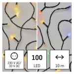 LED vánoční řetěz 2v1, 10 m, venkovní i vnitřní...