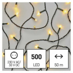 LED vánoční řetěz, 50 m, venkovní i vnitřní, te...