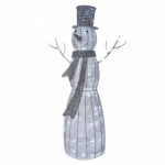 LED vánoční sněhulák ratanový, 124 cm, vnitřní,...
