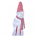 LED vánoční sněhulák s čepicí a šálou, 46 cm, v...
