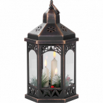 Lucerna MagicHome Morocco černá, LED, 3xAAA, ča...