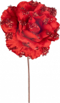 MagicHome Vánoční květina, růže, červená, 17 cm...
