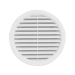 Mřížka větrací bílá kruhová se síťovinou | 125 mm