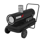 Naftové topidlo 30kW s vývodem spalin a termost...