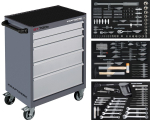 AKCE KW Dílenský vozík LT700 5 zásuvek + nářadí...