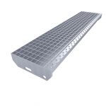 Kovový pozinkovaný protiskluzový schodišťový st...