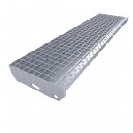 Kovový pozinkovaný protiskluzový schodišťový st...