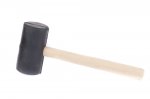 Palička gumová černá, dřevěná rukojeť 65mm