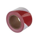 Páska výstražná, 75 mm x 250 m, červeno-bílá