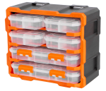 Plastový organizér, 6 uzavíratelných boxů - TC3...