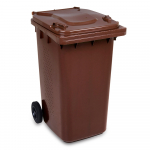 Popelnice BIO, na bioodpad hran. 120l PVC-hnědá