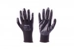 Povrstvené rukavice GLONI černé, v. 10"