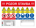 Pozor stavba - plachta 800x600mm