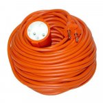 Prodlužovací přívod 1z, 30m, oranžový kabel plochý