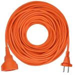 Prodlužovací přívod 1z, 2x1,5mm2, oranžový, 30m