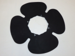 Rubber disc blade guard