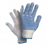 Textilní rukavice s PVC terčíky FALO, v. 10"