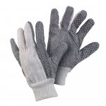 Textilní rukavice s PVC terčíky GABO, v. 10"