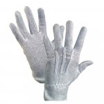 Textilní rukavice s PVC terčíky MAWA, v. 10"