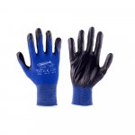 Povrstvené rukavice UTM černo-modré, v. 10"