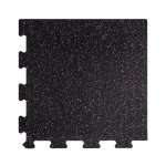 Černo-šedá gumová modulová puzzle dlažba (roh) ...
