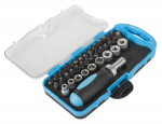 Sada bitů s ráčnovým šroubovákem, 38 ks - AH143802
